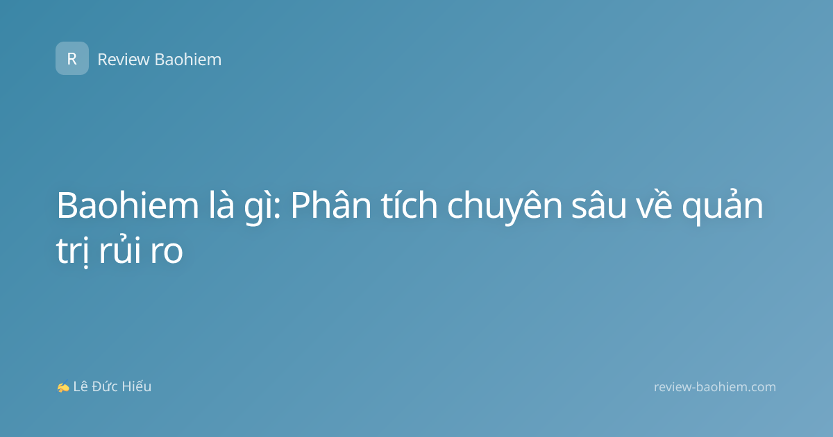 Baohiem là gì: Phân tích chuyên sâu về quản trị rủi ro